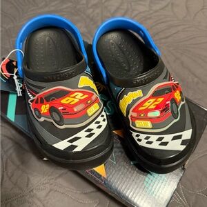 Skechers Kids Racing Car Clogs - Black and Blue